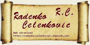 Radenko Čelenković vizit kartica